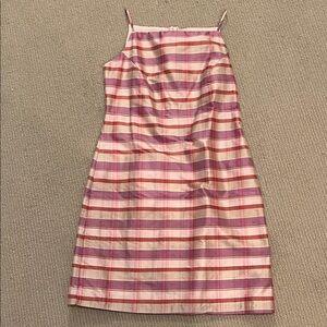 Striped Pink and Cream Silk Dress